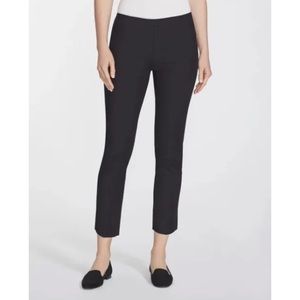 Lafayette 148 Stanton Italian Stretch Wool Slim Leg Black Pants Size 14